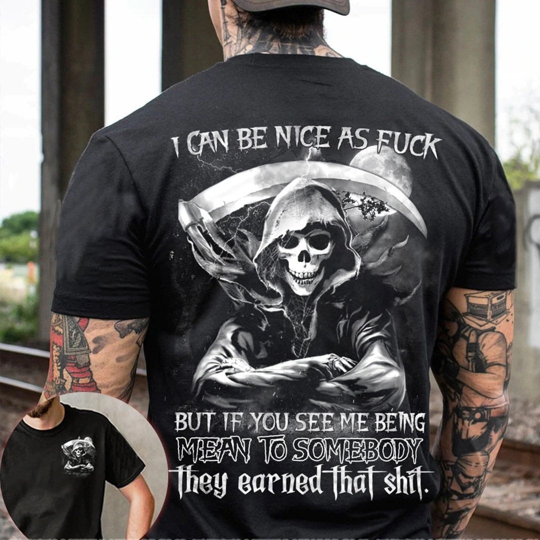 Männer Metal Skull 3D T-Shirt Rundhals Unisex Sommer Streetwear