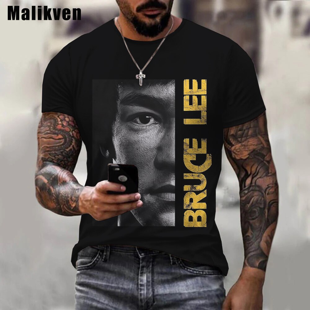 Unisex 3D-T-Shirt Streetwear Fashion Kung Fu Super Star Bruce Lee