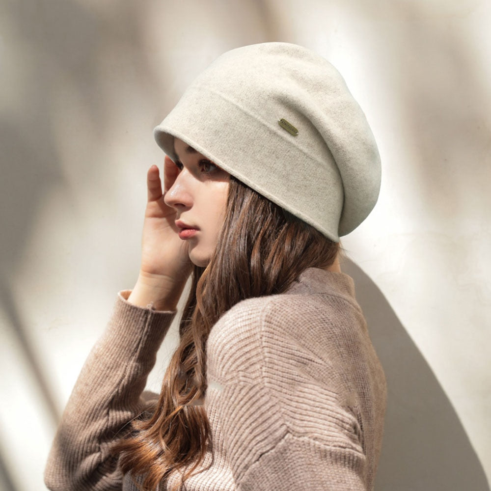 Warme Damen Wintermütze Woll Mütze Strickmütze Kappe Hut Unisex