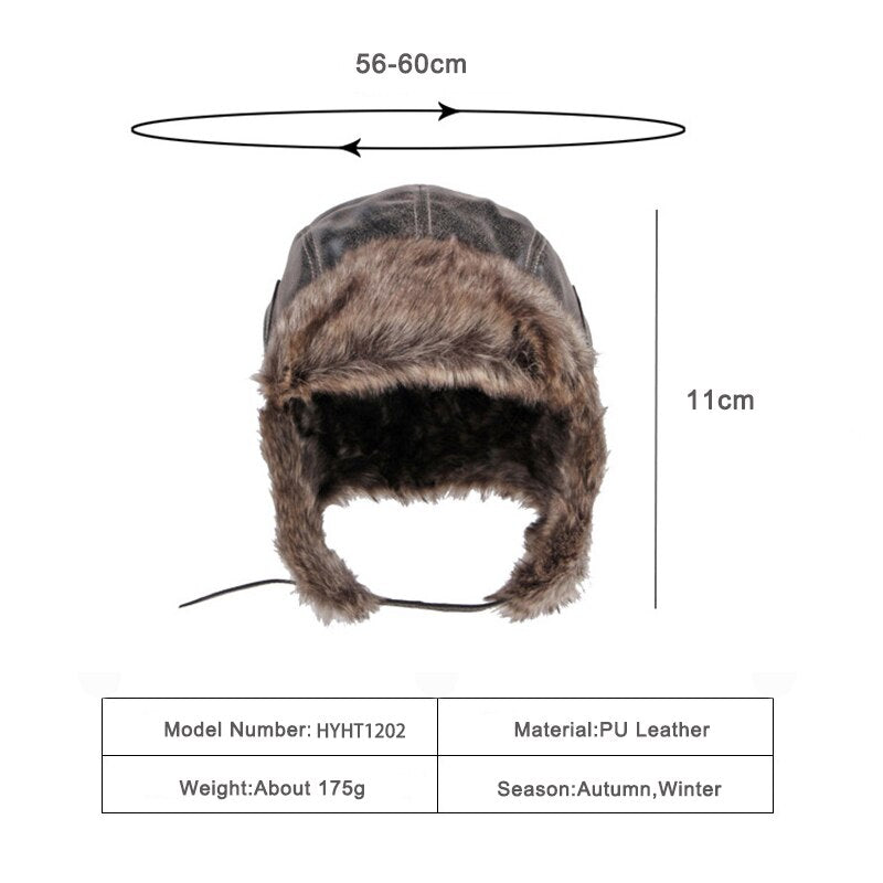 Fliegermütze Wintermütze Fellmütze Schapka Uschanka Pilotenmütze Mütze
