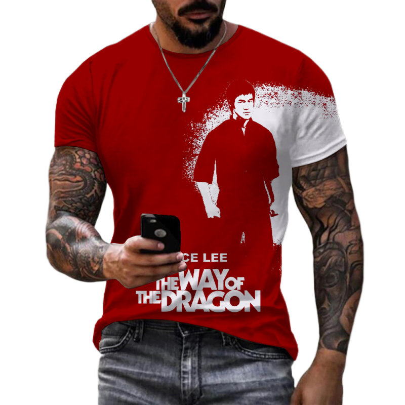 Unisex 3D-T-Shirt Streetwear Fashion Kung Fu Super Star Bruce Lee