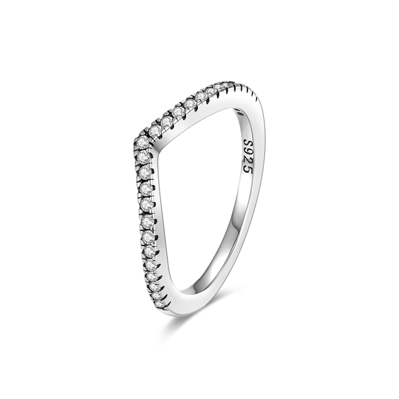Massiv Sterling Silber 925 Ring filigran Fashion Damenring mit AAA Zirkonia