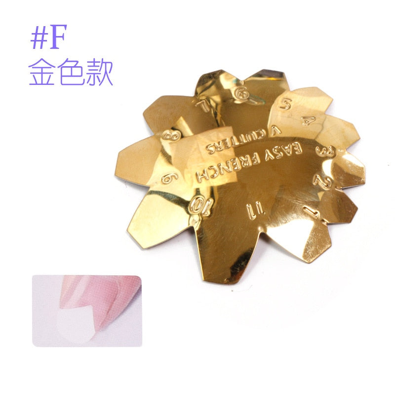 9 Größen French Nail Nagel Kunst Maniküre Schablone Trimmer Styling Tool