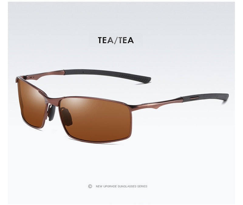 Aluminium Herren Sonnenbrille Polarisiert UV400 Schutz HD Fahren Pilotenbrille