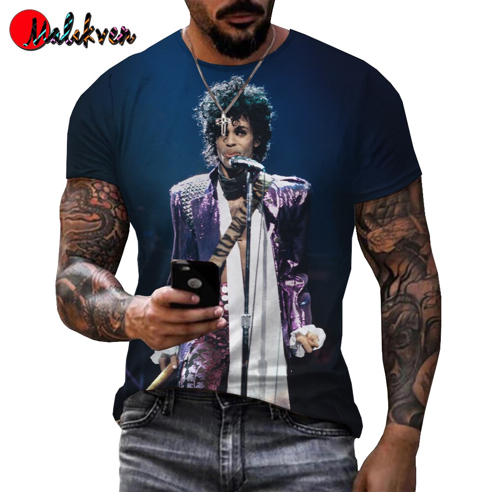 Herren Prince 3D T-Shirt Rundhals Unisex Sommer Streetwear