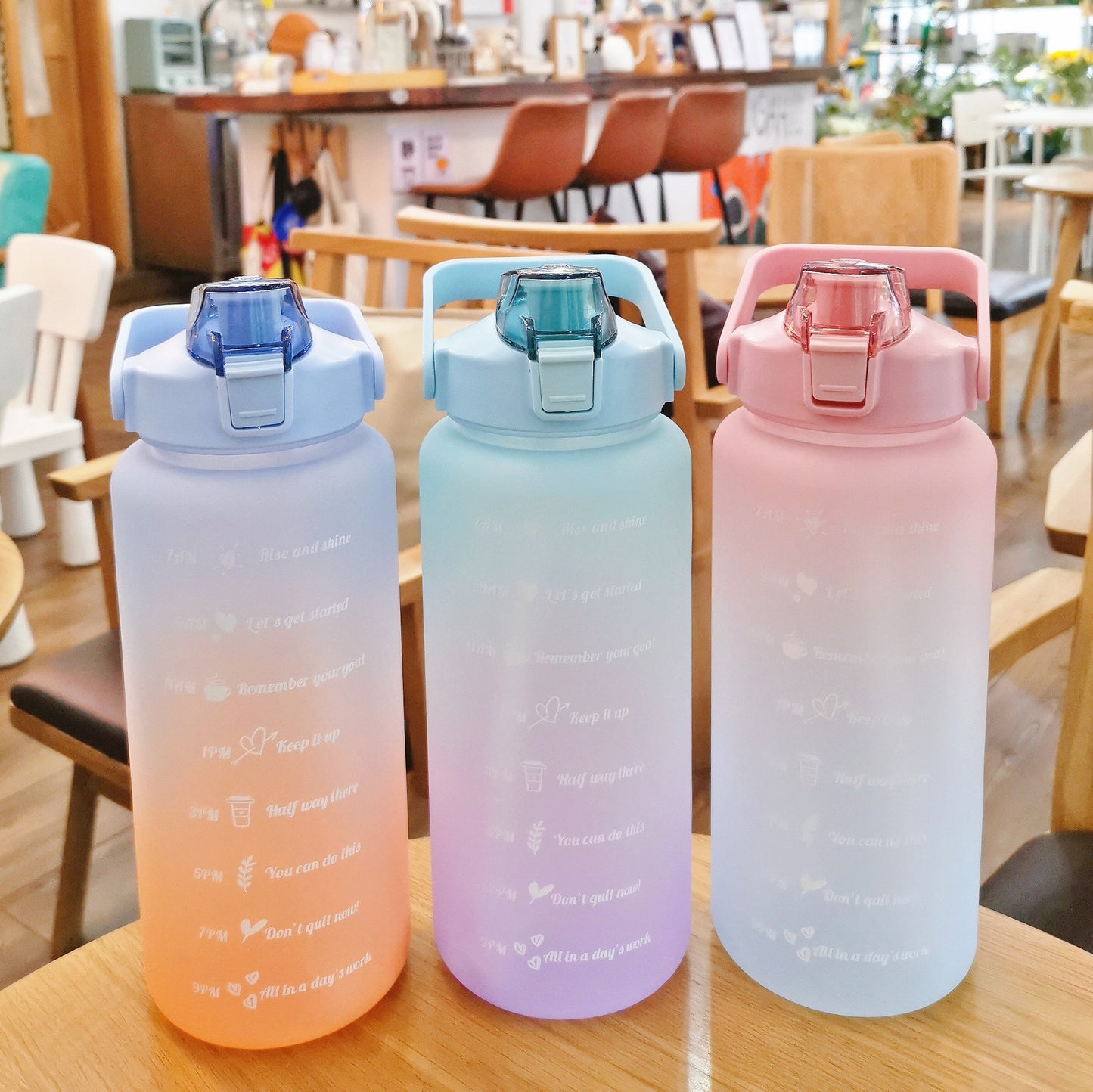 2L Trinkflasche Sportflasche Wasserflasche Getränkeflasche BPA-frei Tritanflasche