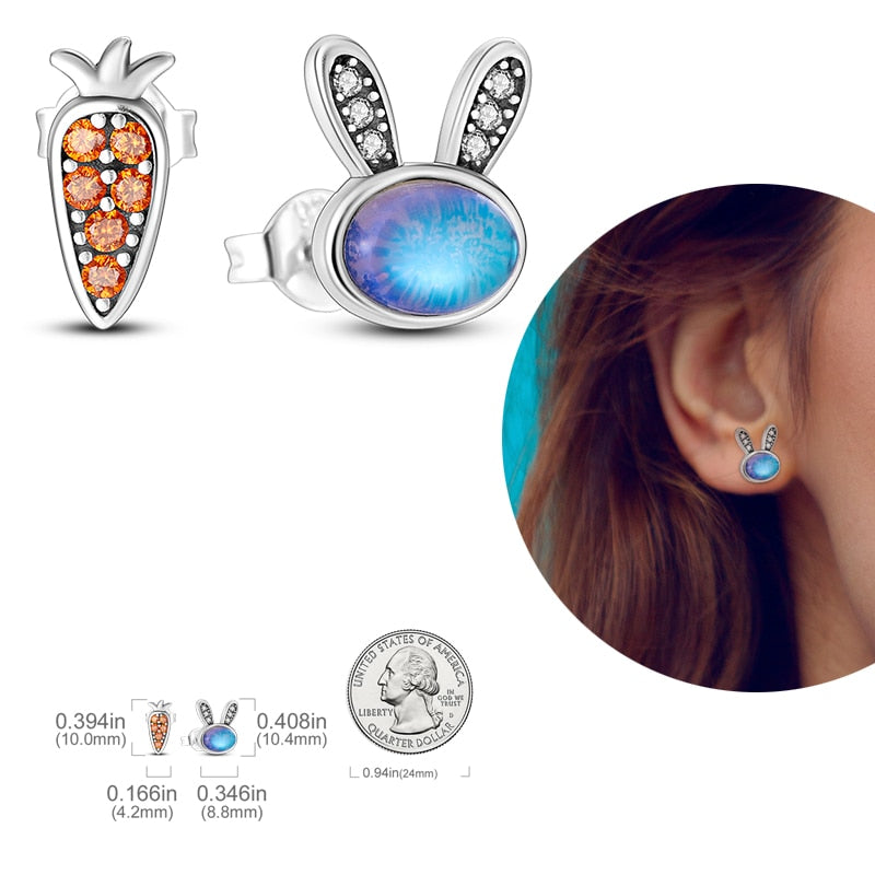 1 Paar Creolen aus 925 sterling Silber Ohrringe Ohrschmuck Zirkonia Ohrstecker