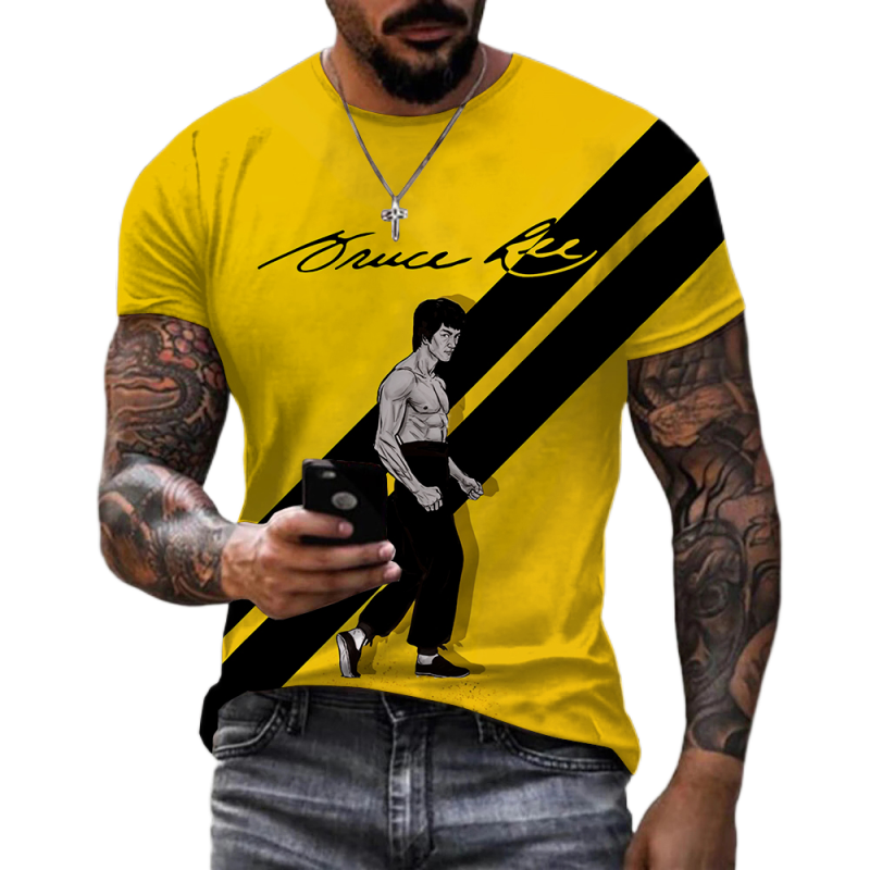Unisex 3D-T-Shirt Streetwear Fashion Kung Fu Super Star Bruce Lee