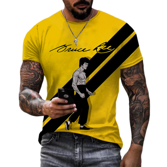 Unisex 3D-T-Shirt Streetwear Fashion Kung Fu Super Star Bruce Lee