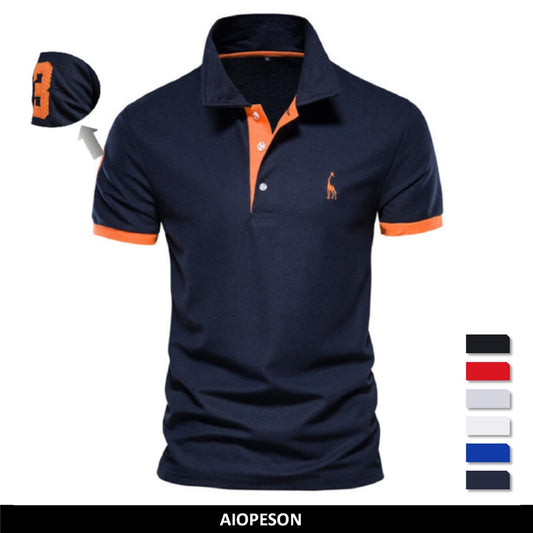 Herren Poloshirt Kontrast Kragen Polo Kurzarm Slim Fit Hemd Polohemd T-Shirt NEU