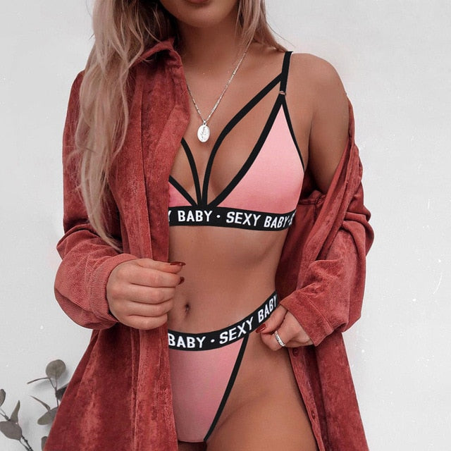 Push-Up Sexy BH-Set BH + Slip Unterwäsche Dessous Reizwäsche Tanga