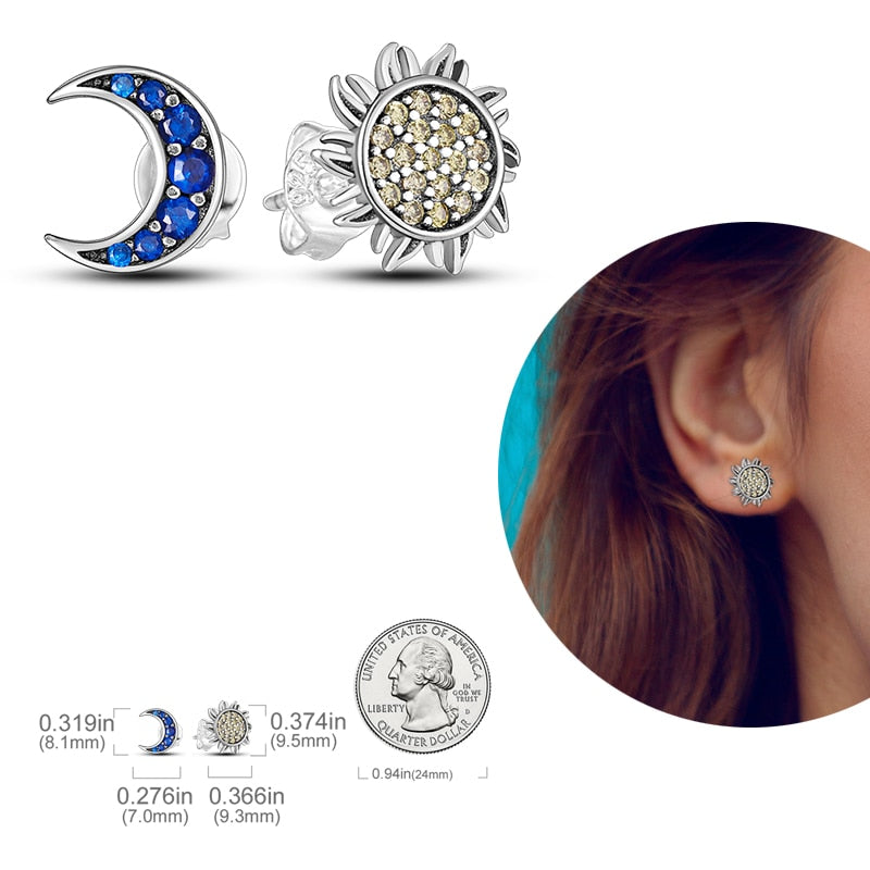 1 Paar Creolen aus 925 sterling Silber Ohrringe Ohrschmuck Zirkonia Ohrstecker