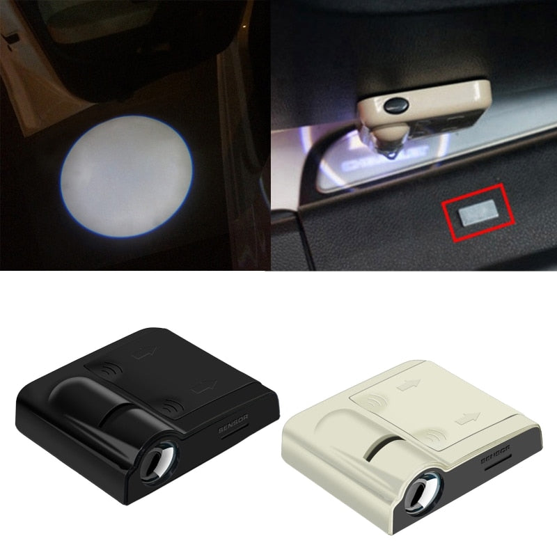 1X Kabelloses Autotürlicht LED-Auto Automarken logo Projektor-Logo
