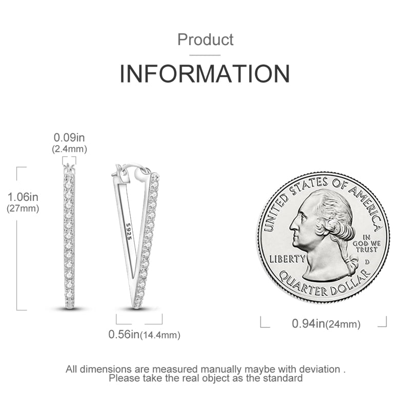 1 Paar Creolen aus 925 sterling Silber Ohrringe Ohrschmuck Zirkonia Ohrstecker