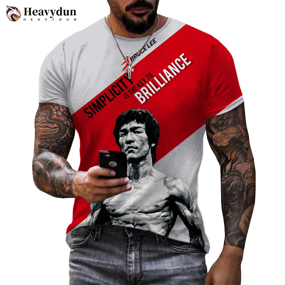 3D-T-Shirt Unisex Streetwear Fashion Kung Fu Super Star Bruce Lee