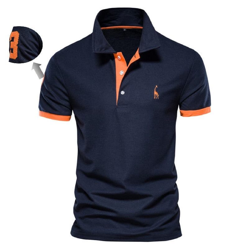 Herren Poloshirt Kontrast Kragen Polo Kurzarm Slim Fit Hemd Polohemd T-Shirt NEU