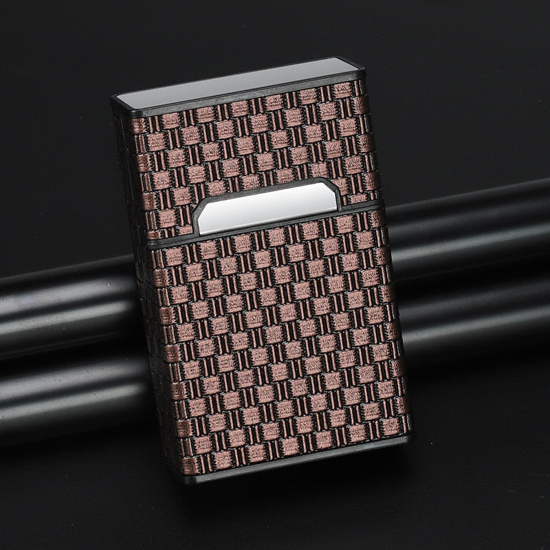 Zigarettenetui Etui 20 Zigaretten Dose Metall Box Mini Kunst Leder