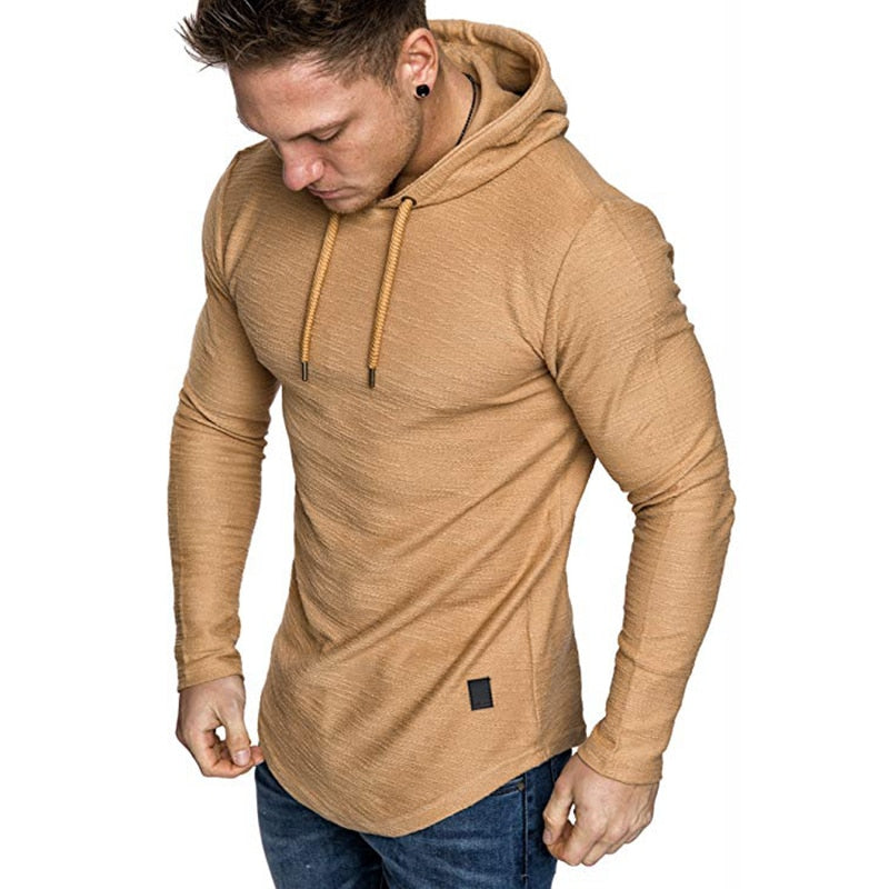 Herren langärmliger Kapuzenpullover Sweatjacke Pullover Hoodie Sweatshirt