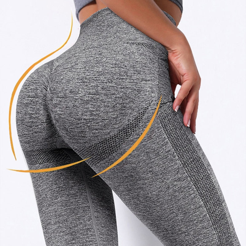Yoga Leggings Push Up Damen Sport Hose Fitness Gym Stretch Leggins Jogginghose