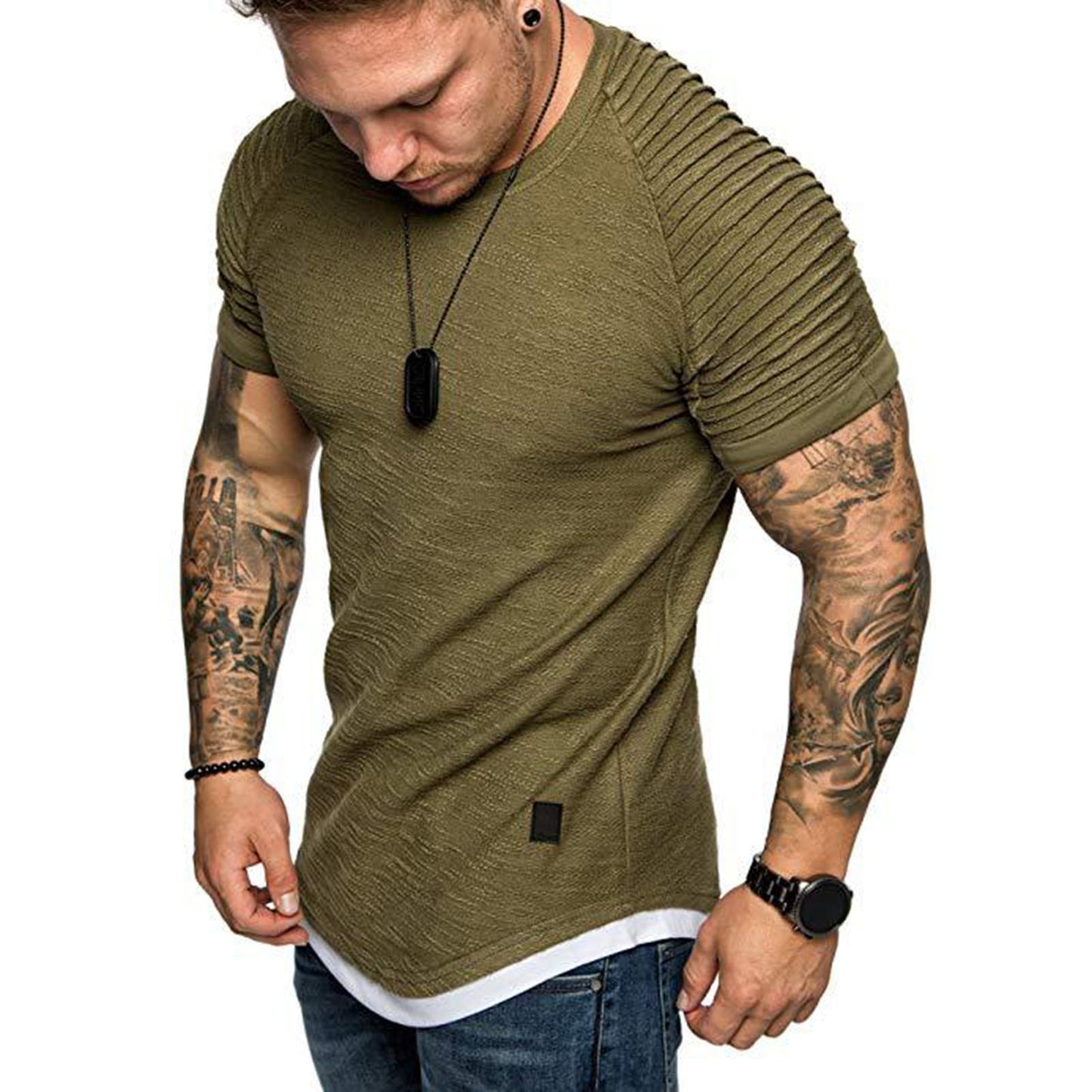 Herren kurzarm Kapuzenpullover Sweatjacke Pullover Hoodie Sweatshirt Streetwear