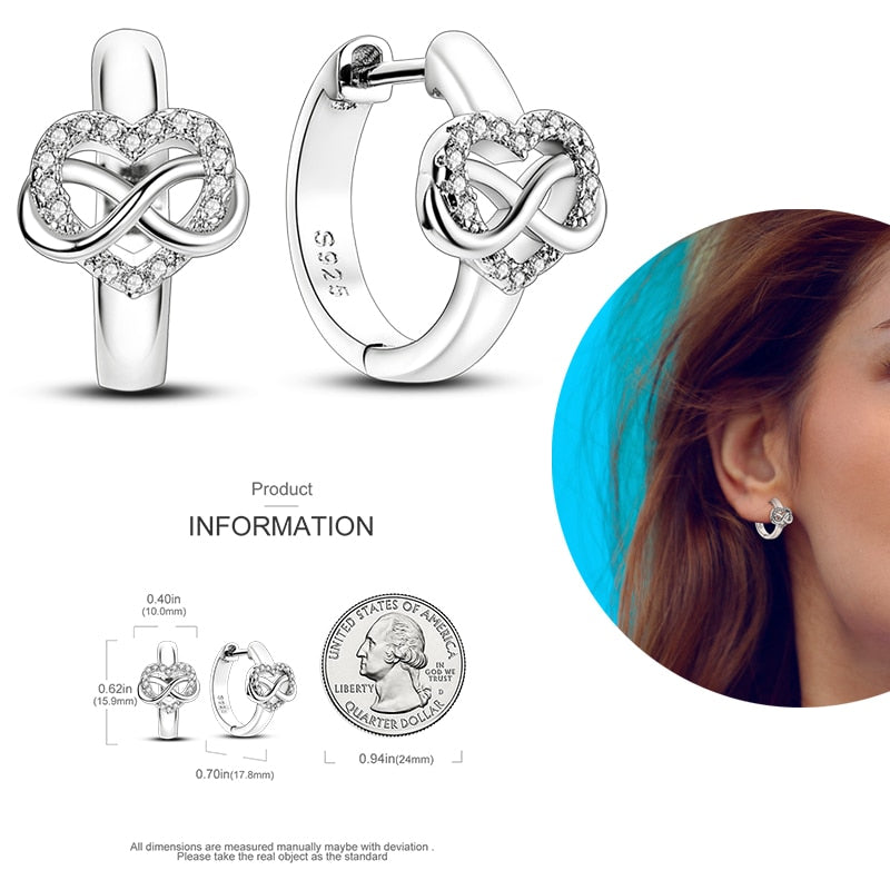 1 Paar Creolen aus 925 sterling Silber Ohrringe Ohrschmuck Zirkonia Ohrstecker