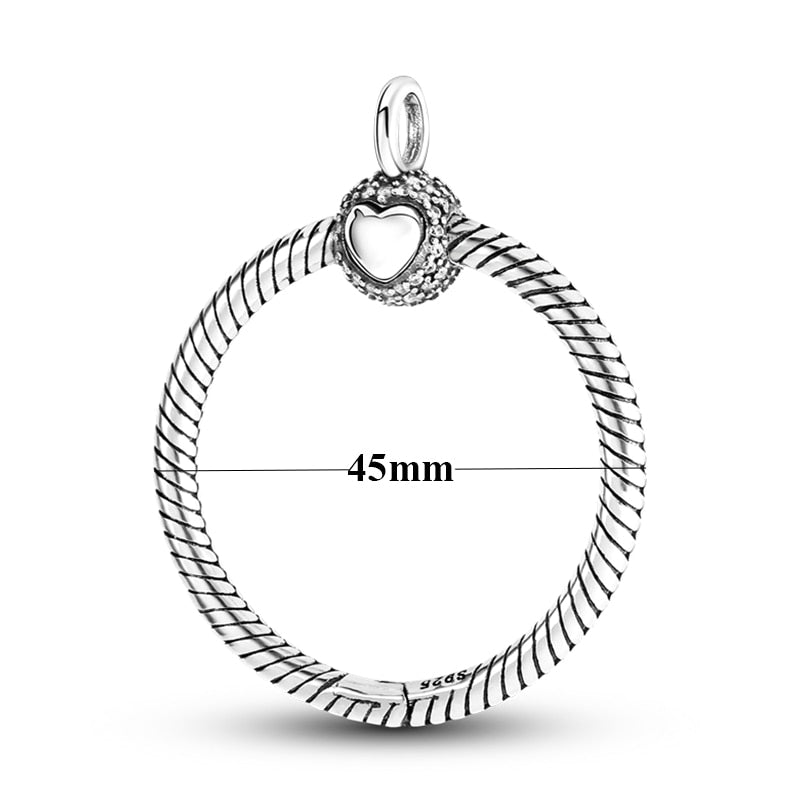 Massiv Sterling Silber 925 Panzerkette Fashion Halskette mit Zirkonia Anhänger Damen