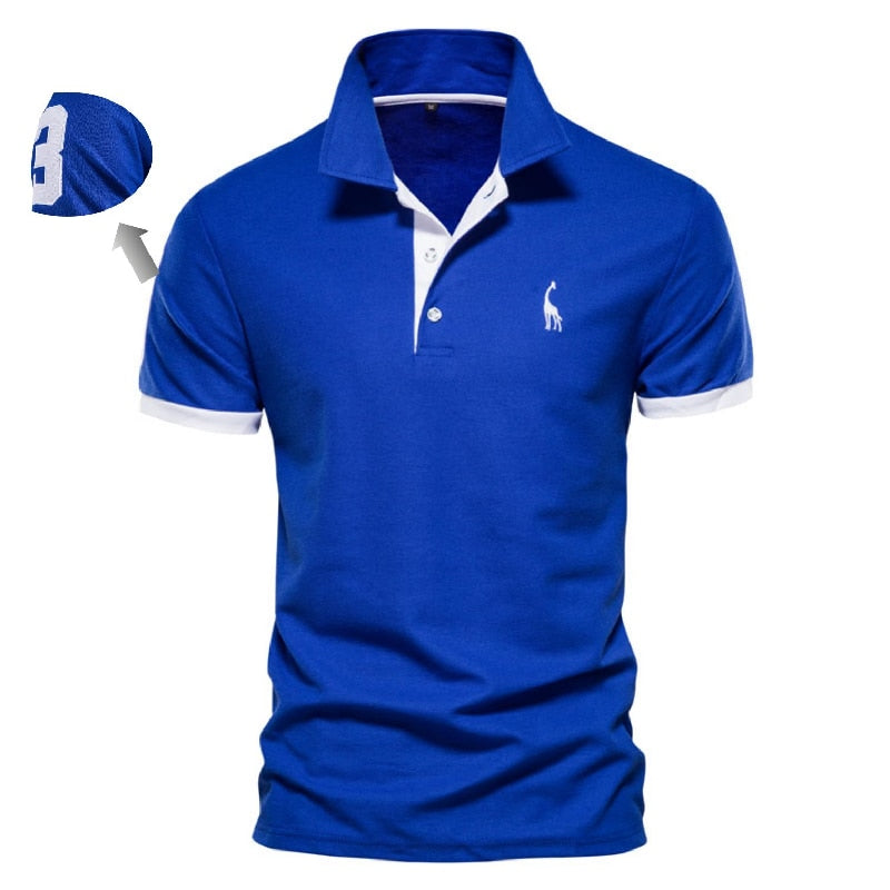 Herren Poloshirt Kontrast Kragen Polo Kurzarm Slim Fit Hemd Polohemd T-Shirt NEU
