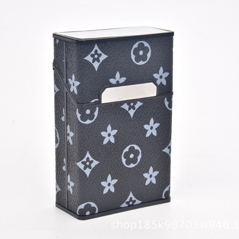 Zigarettenetui Etui 20 Zigaretten Dose Metall Box Mini Kunst Leder