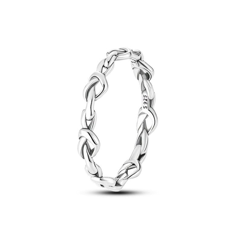 Massiv Sterling Silber 925er Ring filigran Fashion Damenring mit 3A Zirkonia