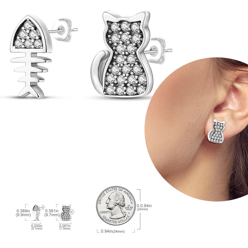 1 Paar Creolen aus 925 sterling Silber Ohrringe Ohrschmuck Zirkonia Ohrstecker