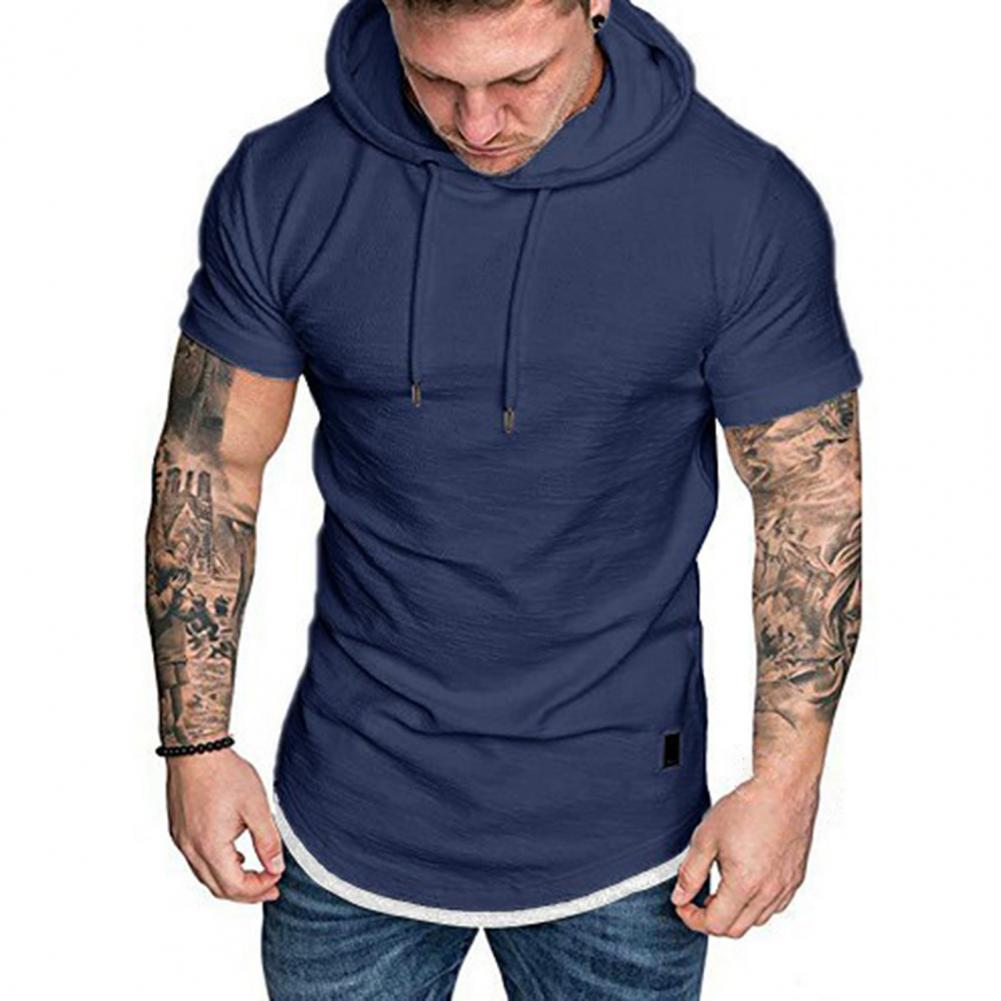 Herren kurzarm Kapuzenpullover Sweatjacke Pullover Hoodie Sweatshirt Streetwear