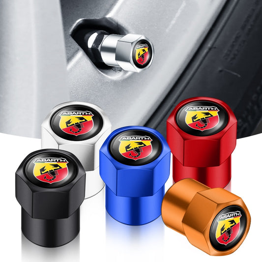 Auto Ventilkappen Ventil Radmarkierung 4 Stück Aluminium Fiat Abarth
