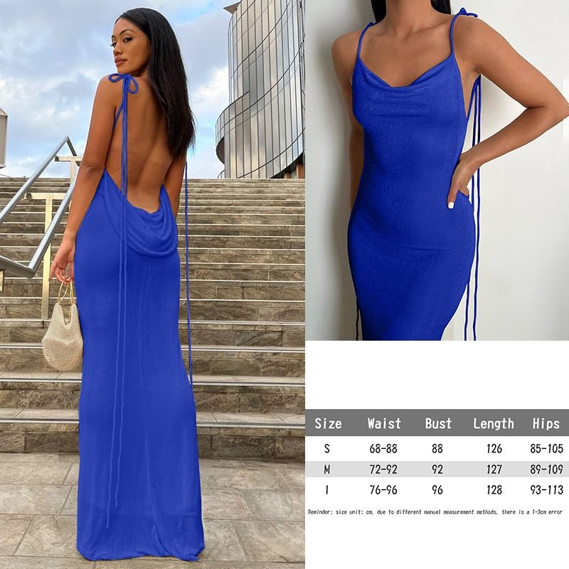Damen Rückenfrei Sommer Partykleid Cocktail Abendkleid Kleid Clubwear