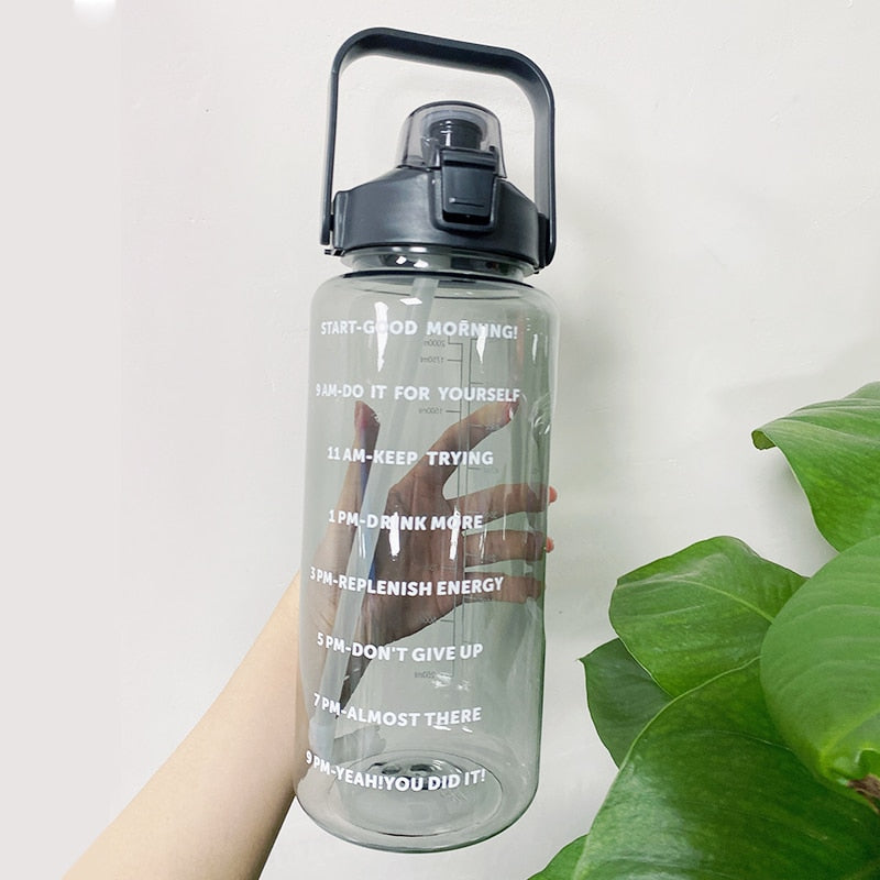 2L Trinkflasche Sportflasche Wasserflasche Getränkeflasche BPA-frei Tritanflasche