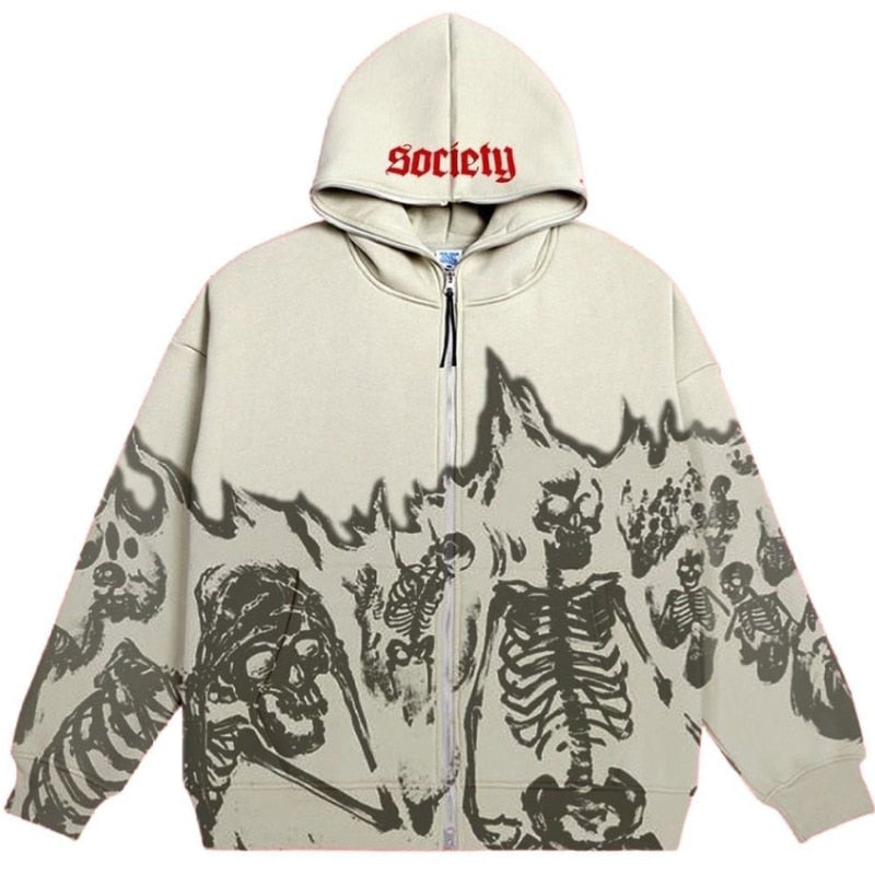 Kapuzenpullover Sweatjacke Zip Hoodie Sweatshirt Pullover Pulli Damen