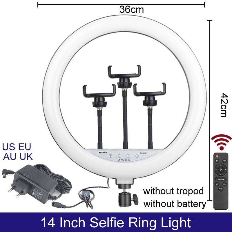 Selfie Ringlicht mit Stativ-Ständer 10 12 14 Inch Dimmbare LED Ring Fotografie