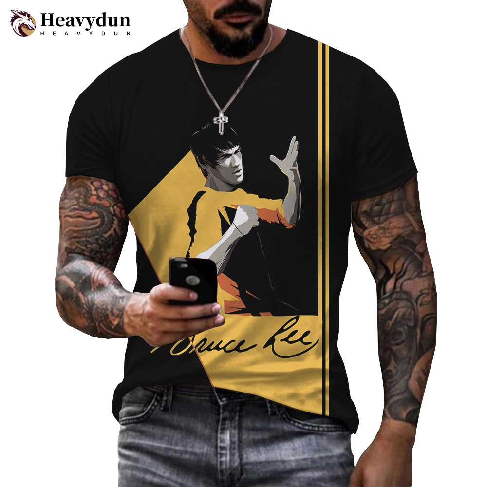 3D-T-Shirt Unisex Streetwear Fashion Kung Fu Super Star Bruce Lee