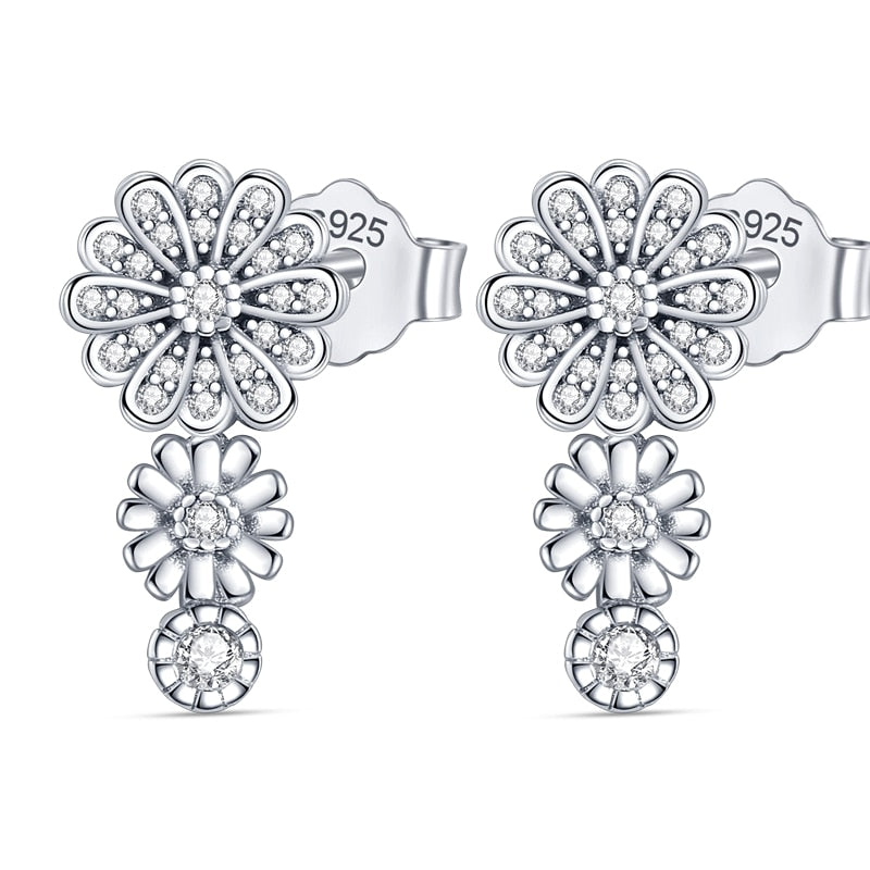 1 Paar Creolen aus 925 sterling Silber Ohrringe Ohrschmuck Zirkonia Ohrstecker