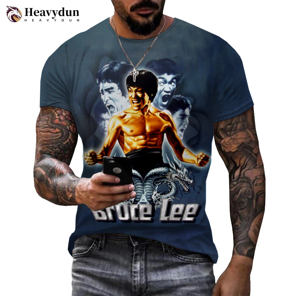 3D-T-Shirt Unisex Streetwear Fashion Kung Fu Super Star Bruce Lee