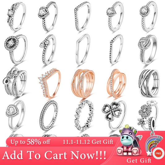 Massiv Sterling Silber 925 Ring filigran Fashion Damenring mit AAA Zirkonia