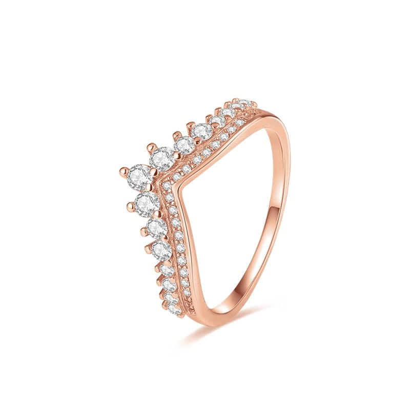 Massiv Sterling Silber 925er Ring filigran Fashion Damenring mit 3A Zirkonia