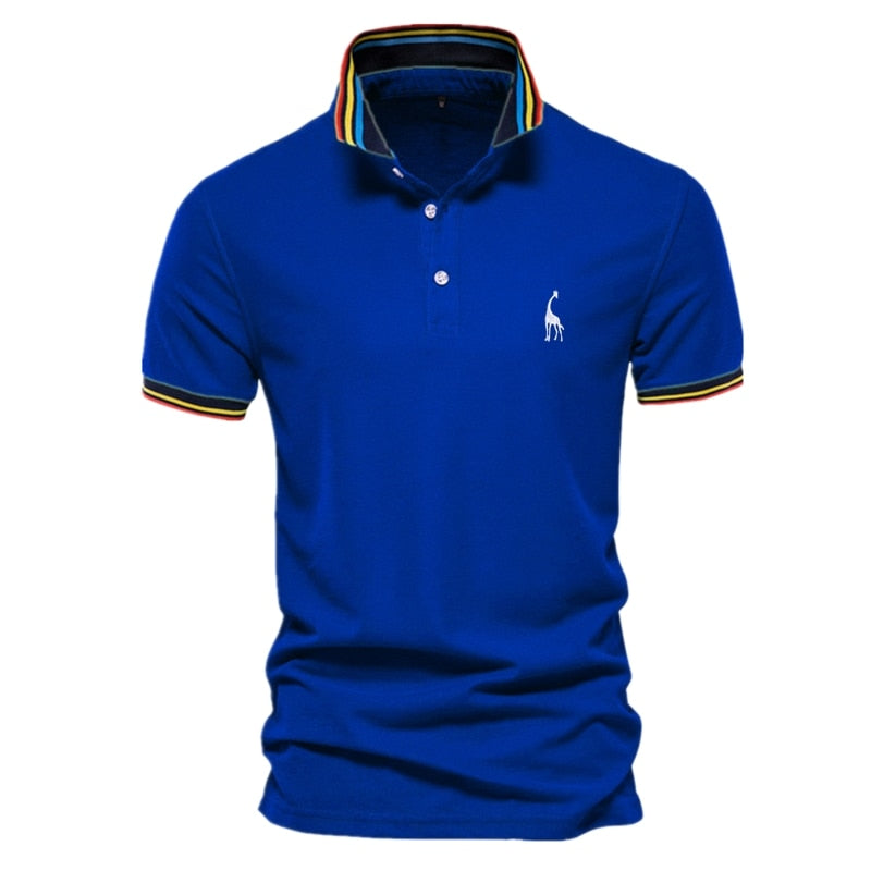 Herren Poloshirt Kontrast Kragen Polo Kurzarm Slim Fit Hemd Polohemd T-Shirt NEU