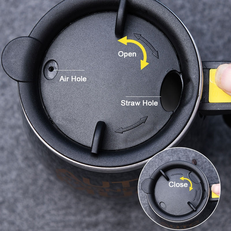 Selbstrührende Tasse Magic Mug Selbstrührender Becher automatisch Edelstahl