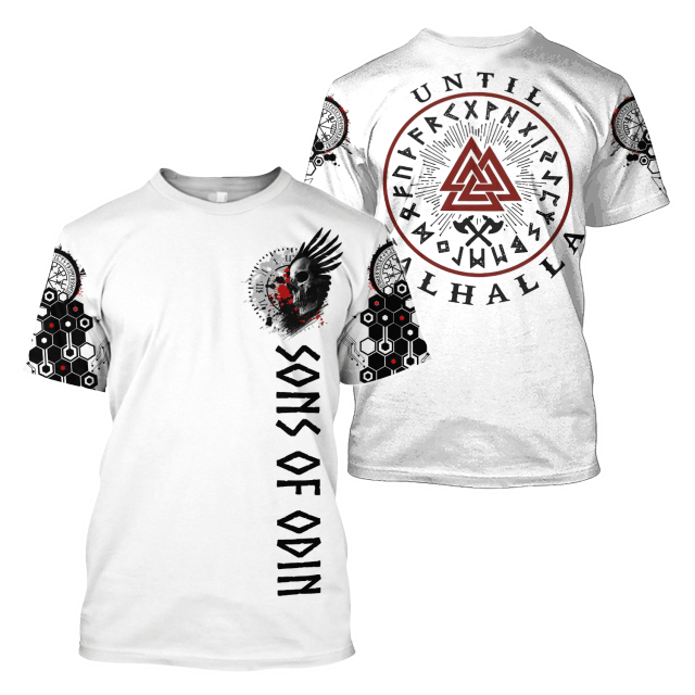 Männer Vikings Symbol Retro Vintage 3D T-Shirt Rundhals Unisex  Streetwear