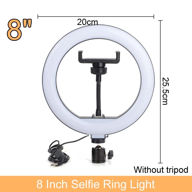 Selfie Ringlicht mit Stativ-Ständer 10 12 14 Inch Dimmbare LED Ring Fotografie