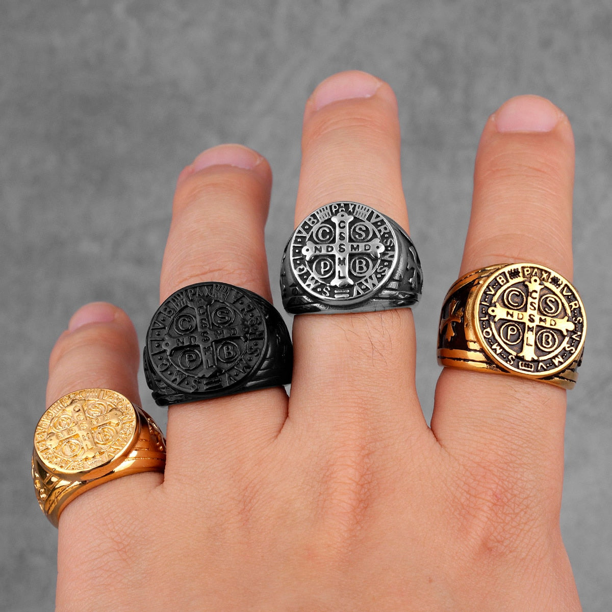 Edelstahl Herren & Damen Biker Rocker Spinning Ring Silber Skull Gothic