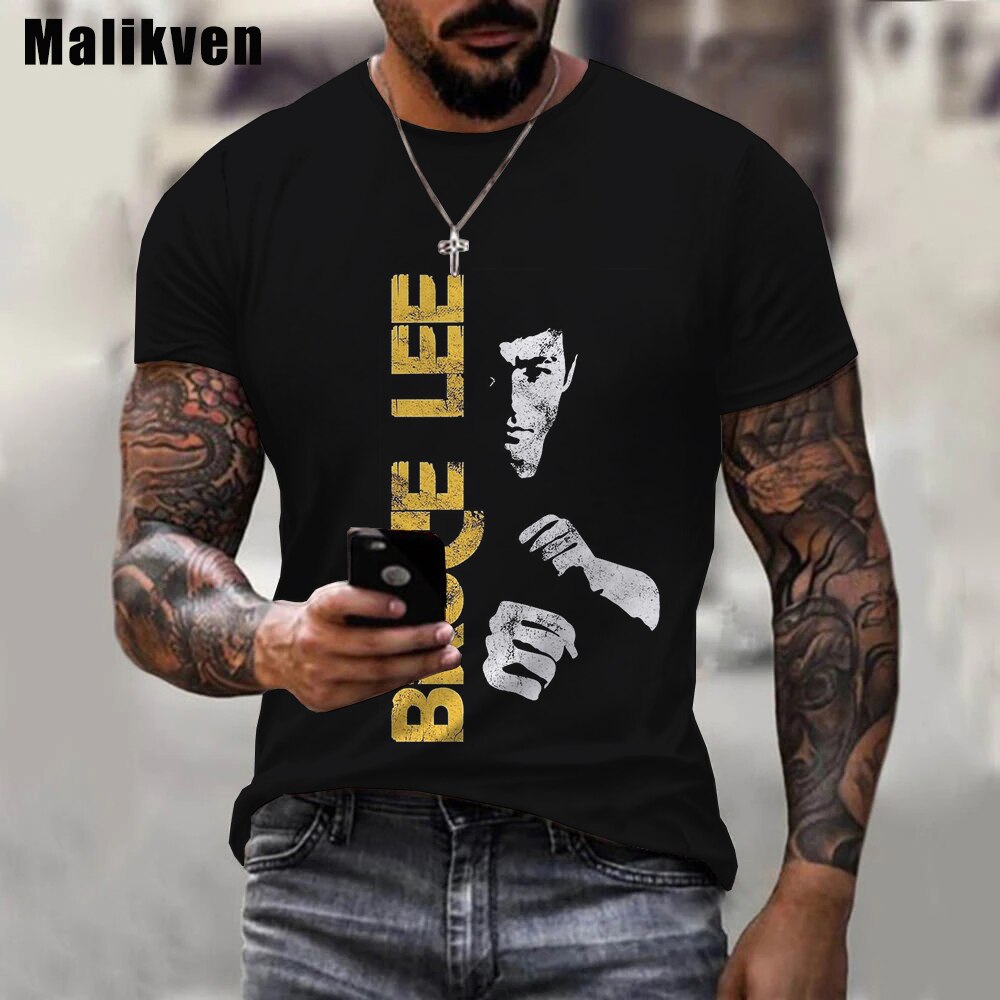 Unisex 3D-T-Shirt Streetwear Fashion Kung Fu Super Star Bruce Lee