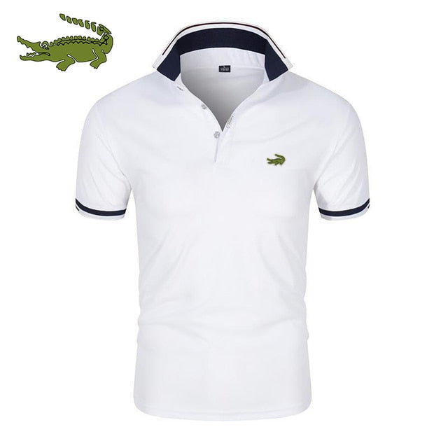 Herren Poloshirt Kontrast Kragen Polo Kurzarm Slim Fit Hemd Polohemd T-Shirt NEU
