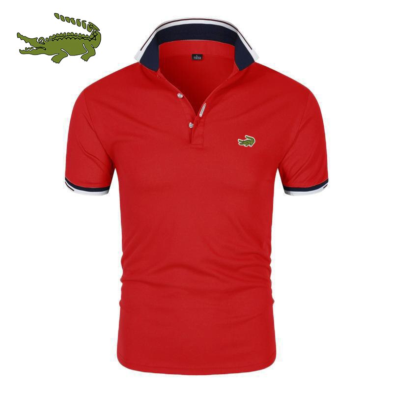 Herren Poloshirt Kontrast Kragen Polo Kurzarm Slim Fit Hemd Polohemd T-Shirt NEU
