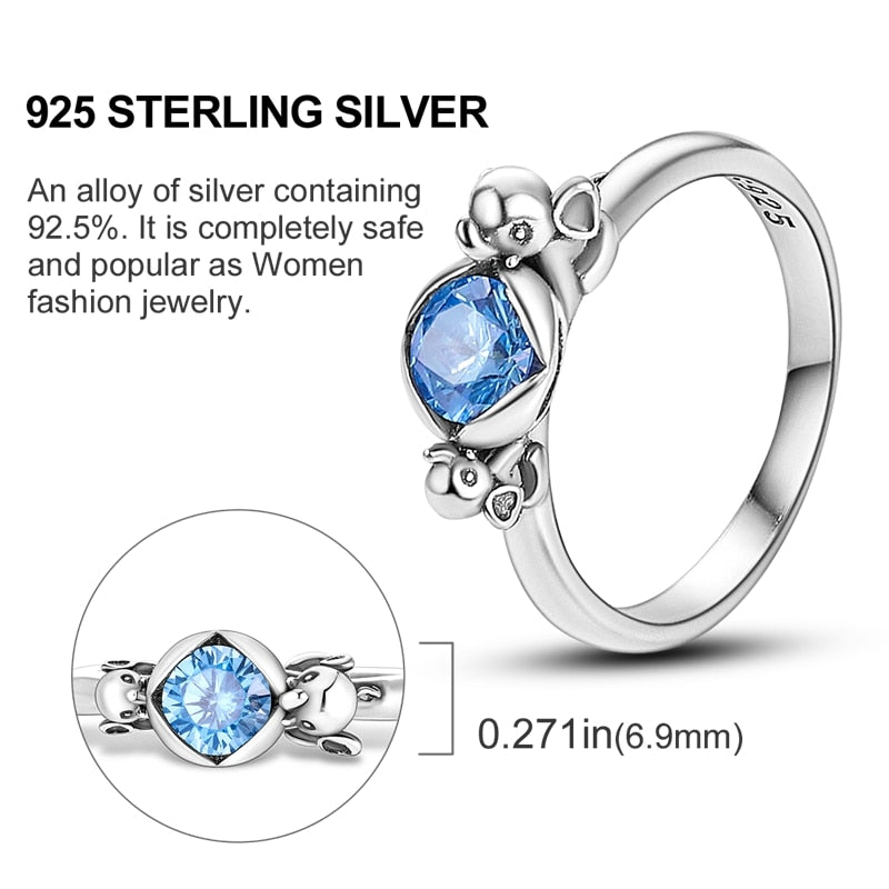 Massiv Sterling Silber 925 Ring filigran Fashion Damenring mit AAA Zirkonia